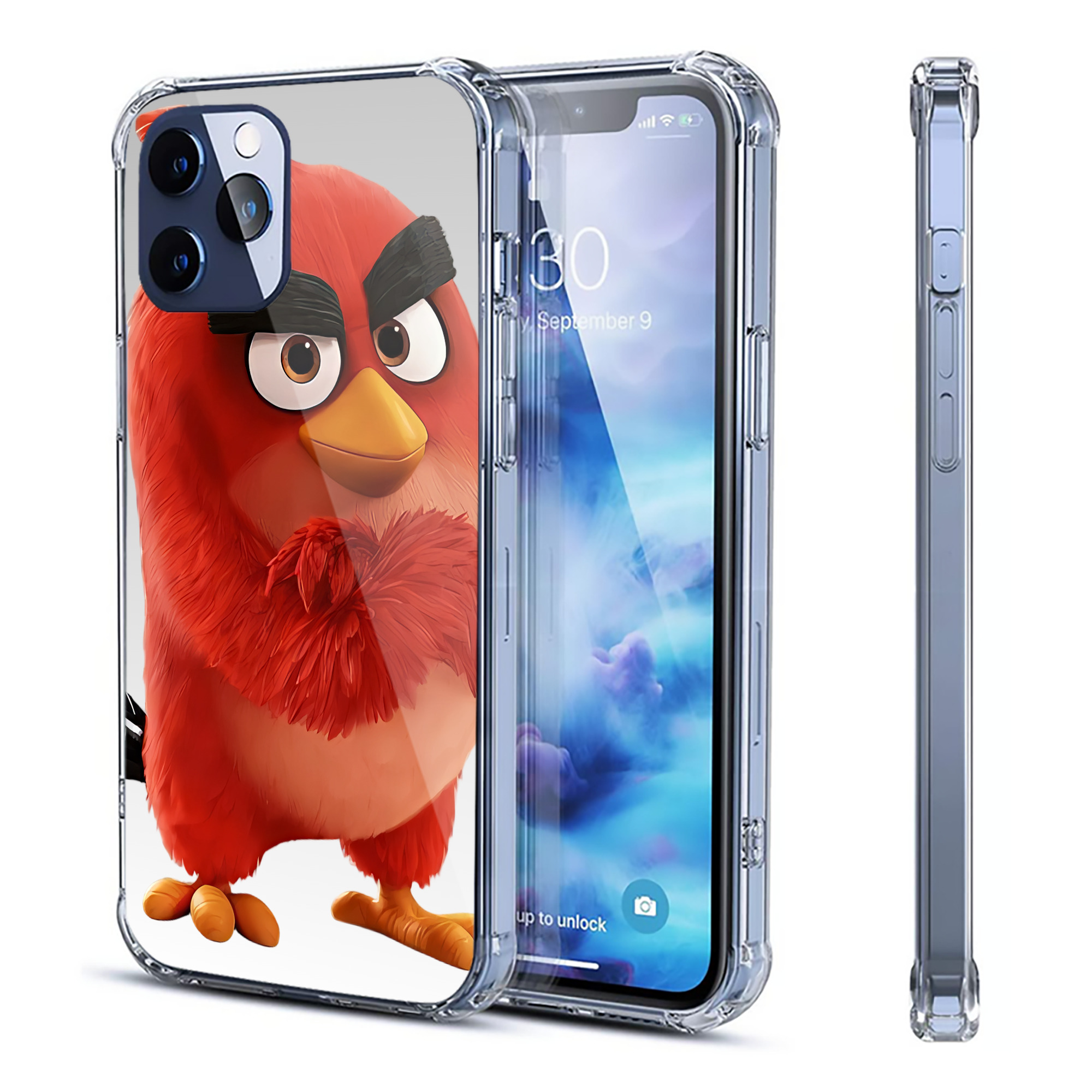 （画像用） Angry Birds アングリーバード 【iPhone 12シリーズ対応】透明スマホケース（クリアソフトケース）